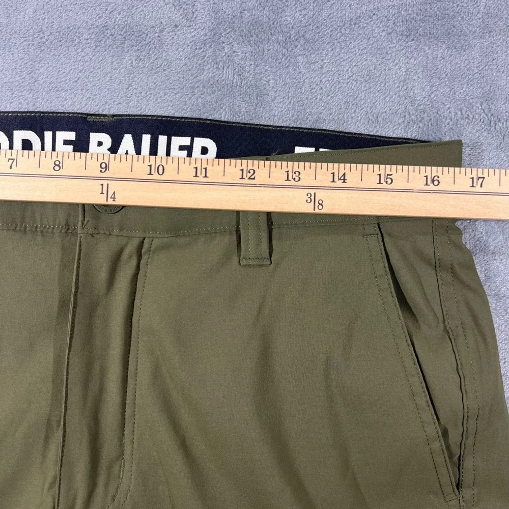 Eddie Bauer Mens Horizon Take Off Chino Olive Green Pants Stretch Outdoor 32x30 - Picture 5 of 10